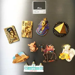 Fridge Magnet Egypt Tourist Souvenir Egyptian Pyramid Camel Sphinx Kitchen Refrigerator Magnets Sticker Crafts City Travel Decor