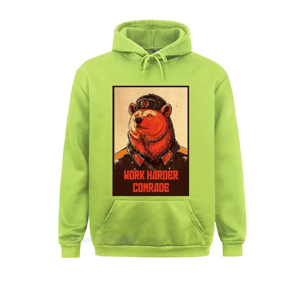 Work Harder Comrade The Soviet Union Hoodie Men Cotton Sweater Communist Communism Ussr Comrades Russia Adult