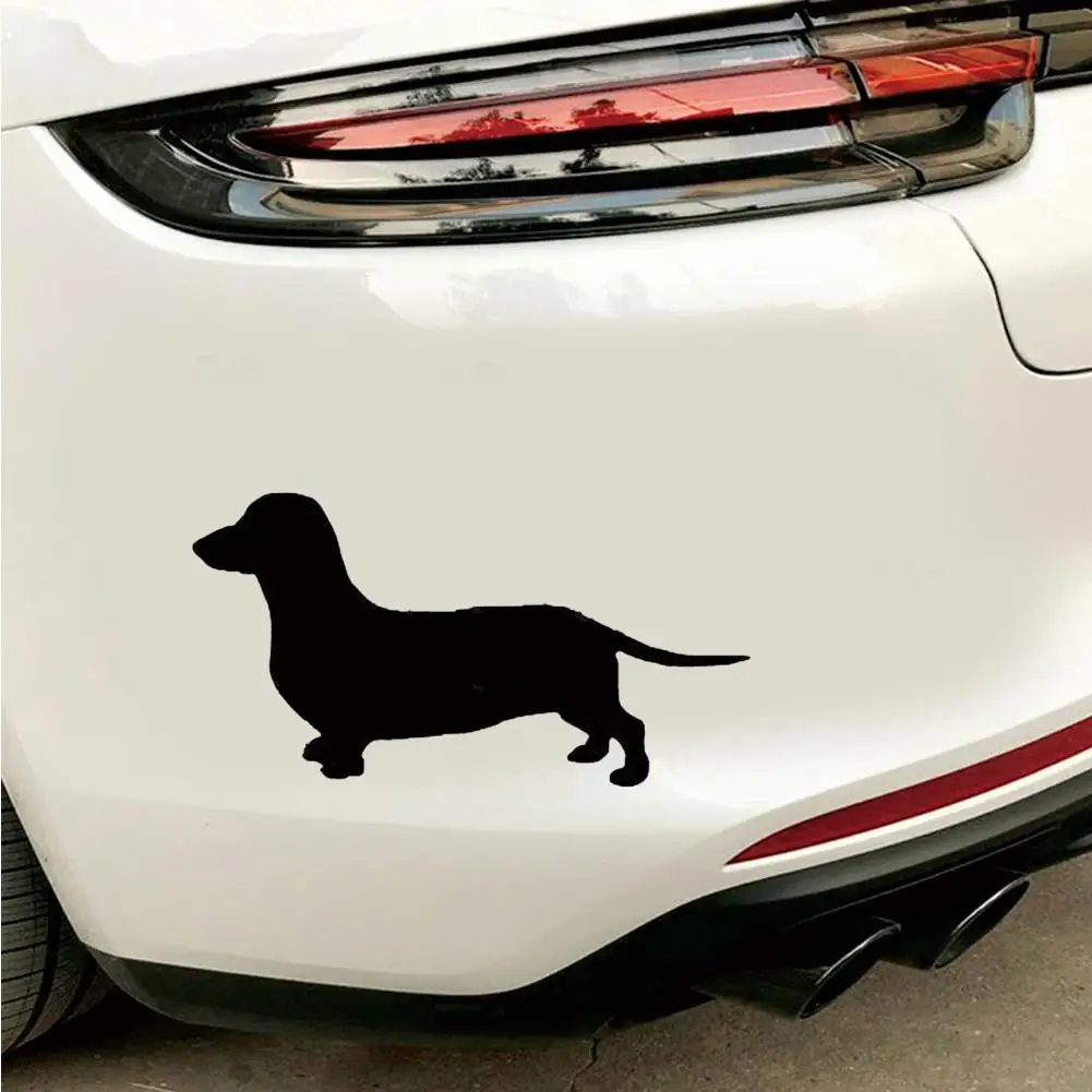 Cute Dachshund Dog Car-Styling Vehicle Body Window Decals Sticker Vinyl Stickers Water-resistant High stickiness Bumper Decal