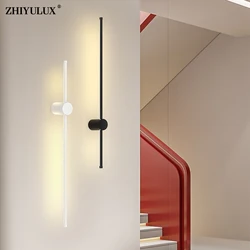 Simple Black White New Modern LED Wall Lights Living Study Room Bedroom Bedside Corridor Aisle Parlor Hall Lamps Indoor Lighting