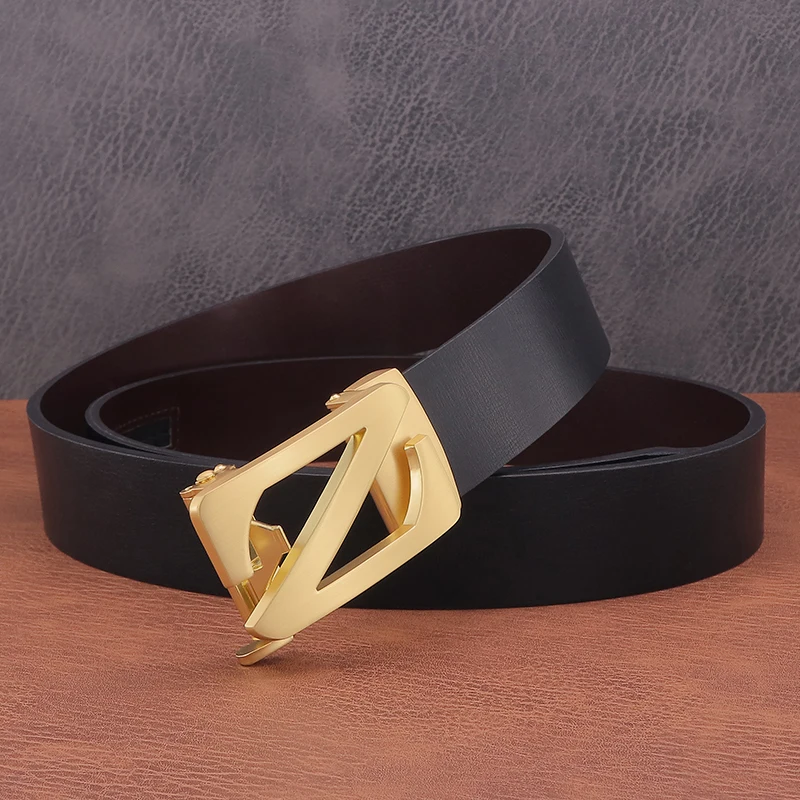 High Quality Automatic buckle luxury Designer belts men genuine leather cintos masculinos casual ceinture homme Z letter