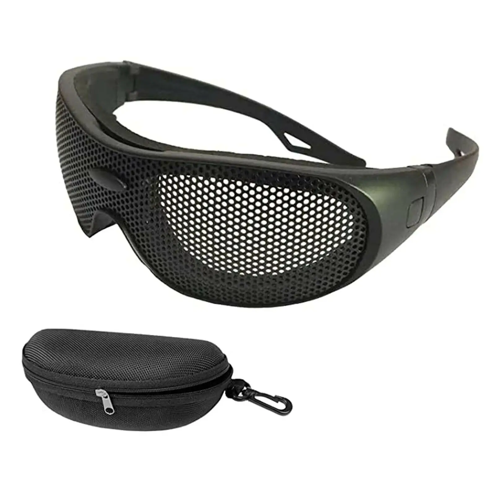 Gafas de seguridad de malla de acero antiniebla, gafas protectoras resistentes a impactos, gafas mate con caja