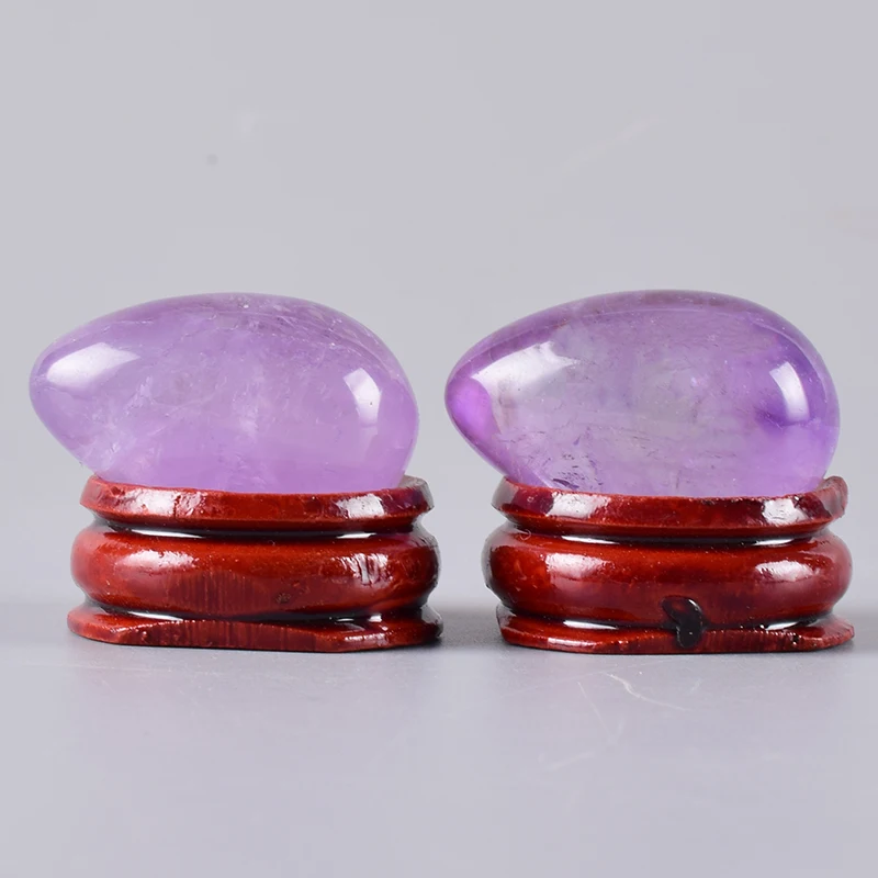 Amethyst Yoni Egg Natural Stone Eggs 30*20 mm Crystal Mineral Ball Kegel Exercise Pelvic Floor Muscle Vagina Woman Health Care