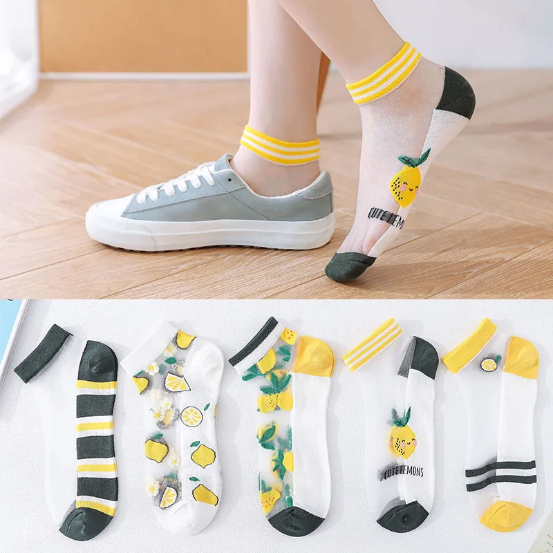 5 paires ensemble chaussettes drôles femmes nouveau printemps cheville filles coton chaussettes couleur nouveauté femmes mignon chat court décontracté couleur bonbon chaussettes