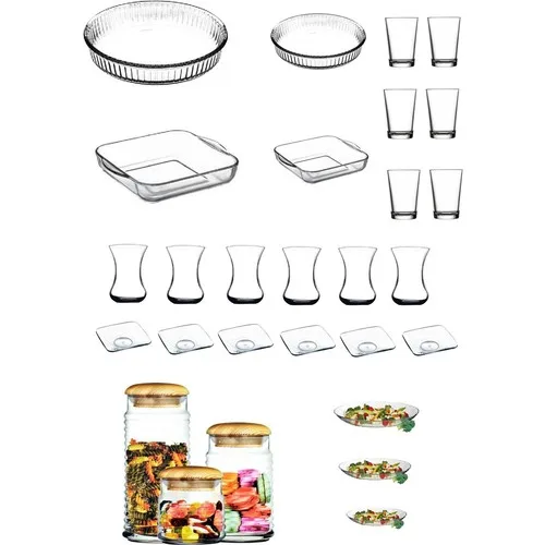 Pasabahce Pyrex-Cup Jar Set-Kitchen Kit Set 28 Piece