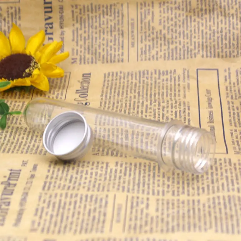 Plastic Test Tubes Clear and Transparent Candy Storage Containers with Screw Caps 40ml 10PCS