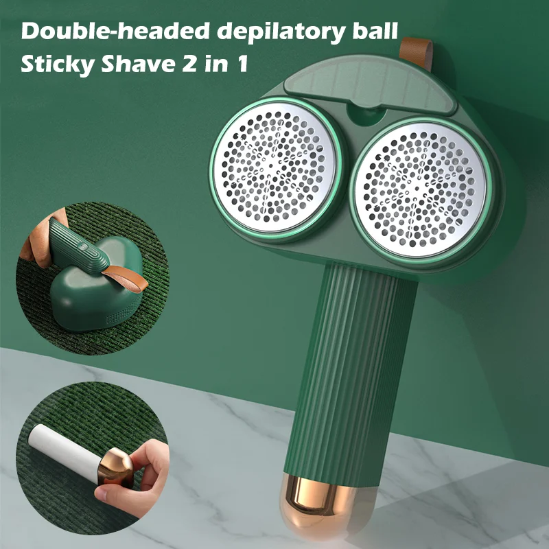 Hair Ball Trimmer Double-Headed Sticking Device 2 In 1 USB Fabric Shaver Hair Removal Machine For Clothes Pellets Long Standby