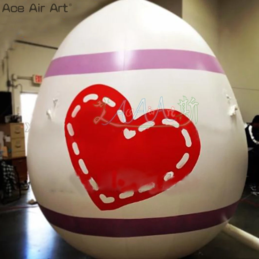 2022 Fancy Design Easter Decorations Giant Inflatable Easter Egg Outdoor Inflatable Egg With Heart Made By Ace Air Art For Sale