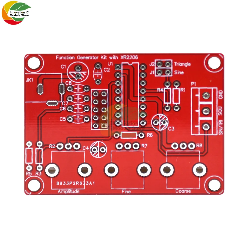 XR2206 Function Signal Generator DIY Kit Sine/Triangle/Square Output 1Hz-1MHz Signal Generator Adjustable Frequency Amplitude