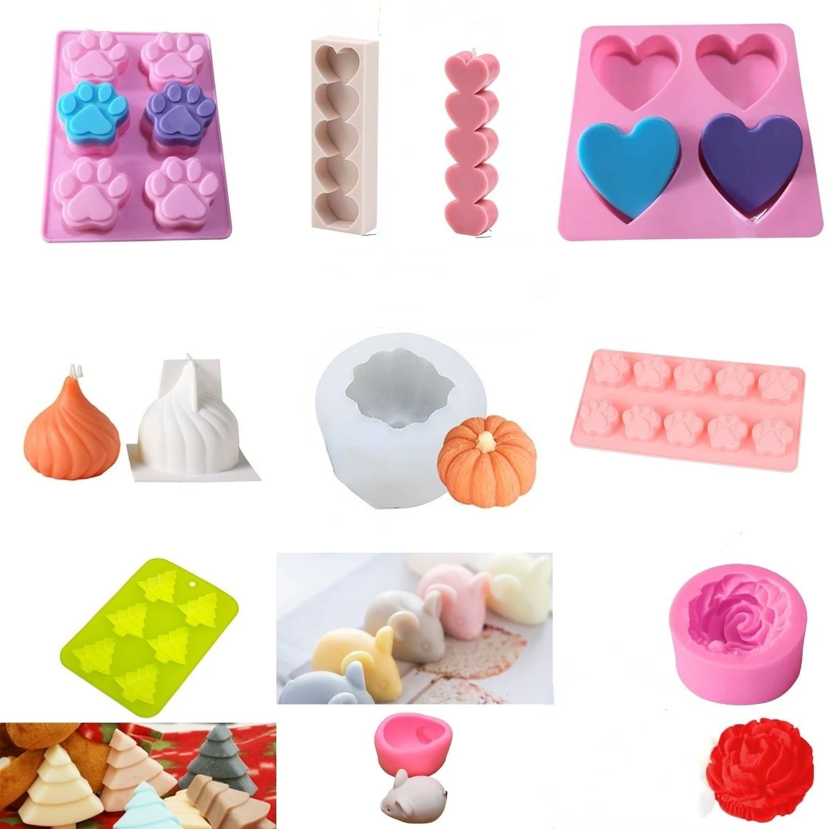 Durable 3D Christmas Tree Shape Silicone Soap Mold Handwork DIY Pudding Jelly Mold High Quality Kitchen Accessories Easy Clean
