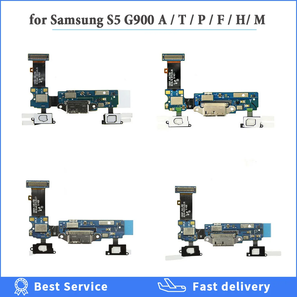 

Top Quality For Samsung S5 G900 G900F G900A G900T G900V G900P/H/M Charger Charging Port Dock Connector Micro USB Port Flex Cable