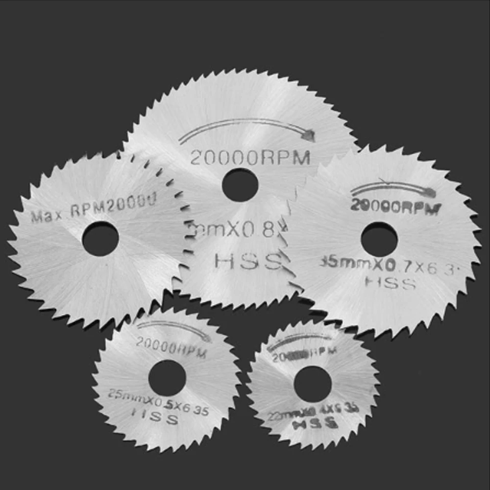 6pcs HSS SAW ใบมีดสำหรับ Dremel Ratory เครื่องมือใบเลื่อยวงเดือนตัดแผ่นตัดตัด Mandrel เครื่องมือ multitool