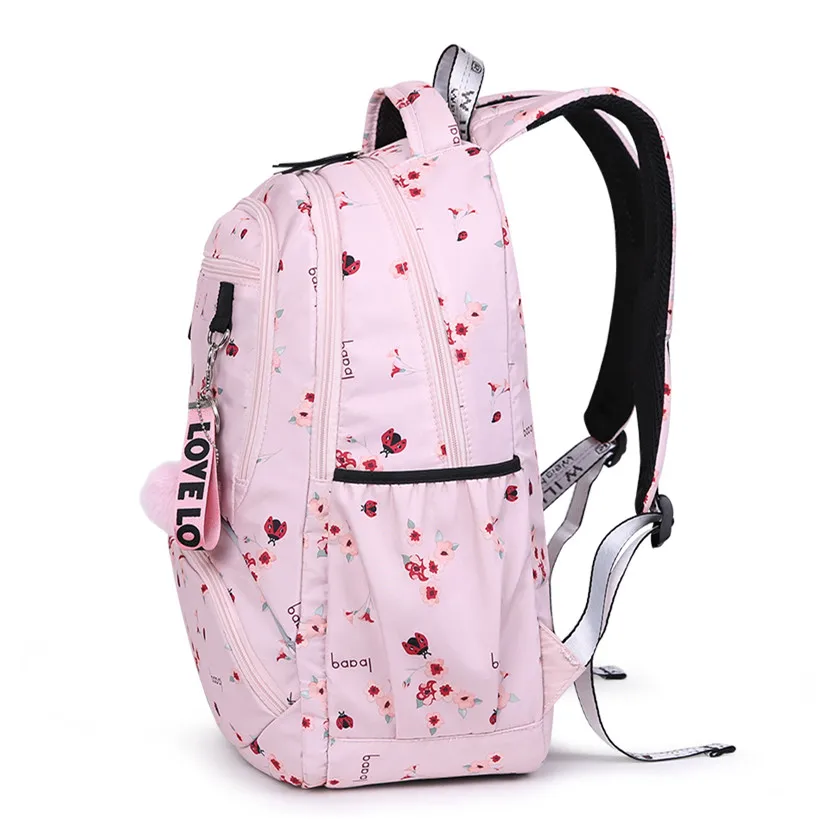 Fengdong kids waterproof school backpack for girls school bags cute ballon printing laptop backpack children backpacks schoolbag