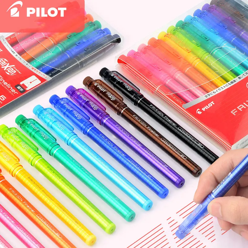 PILOT DPK-SFFL Friction Watercolor Pen 6/12 Color Set Children's Erasable Marker Pen School Art Painting DIY Graffiti Supplies