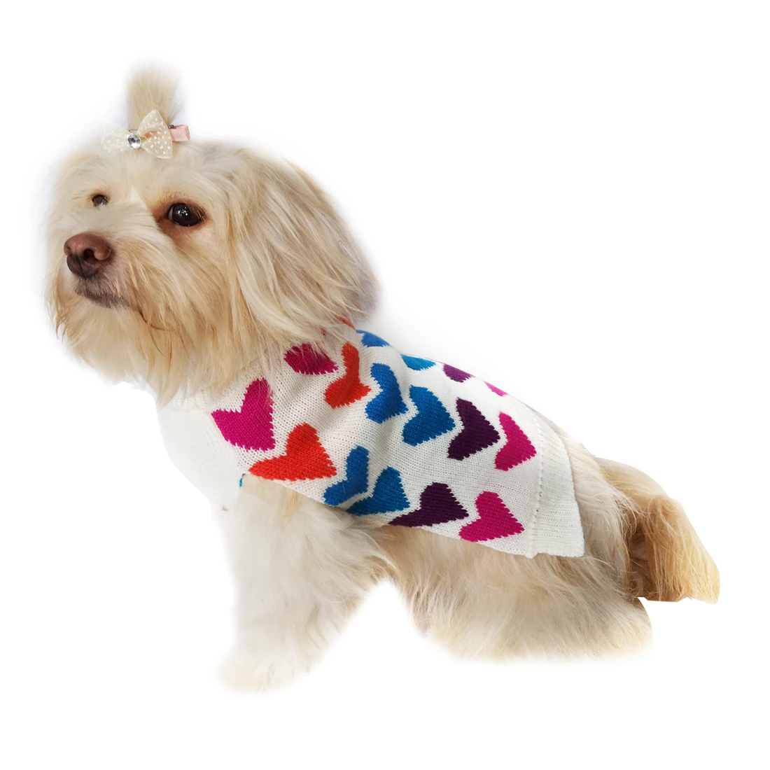 Dog Clothes Sweater Love Heart Patten Design Vest Hoodie for Small Puppy Dogs Cats