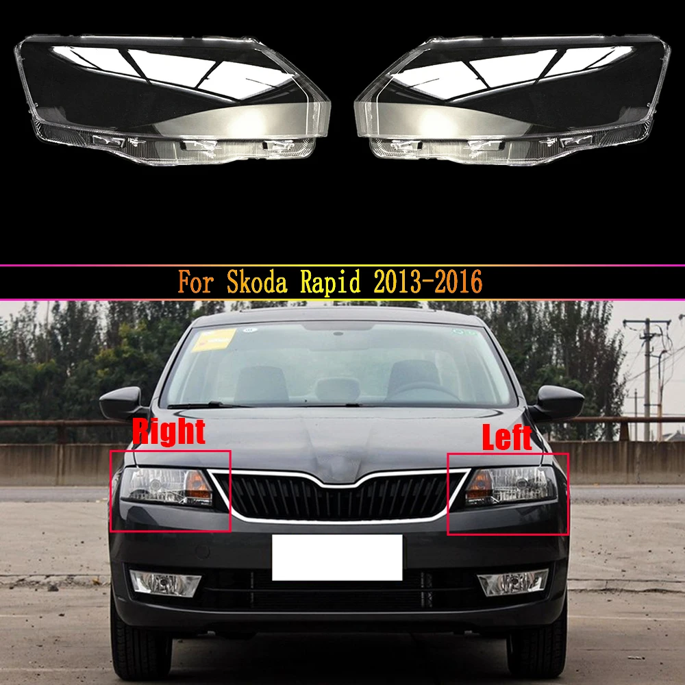 

For Skoda Rapid 2013 2014 2015 2016 Car Accessories Headlight Lens Cover Headlamp Shell Lampshade Transparent Mask Plexiglass