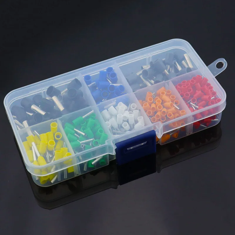 400pcs 8 Size 8 Color Wire Copper Crimp Connector Insulated Cord Pin End Terminal Kit Set image 6