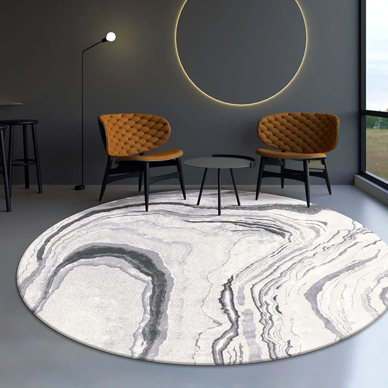 Nordic Round Carpet Living Room Home Thick Round Rug for Bedroom Sofa Coffee Table Floor Mat Modern Carpet Area Rugs Parlor