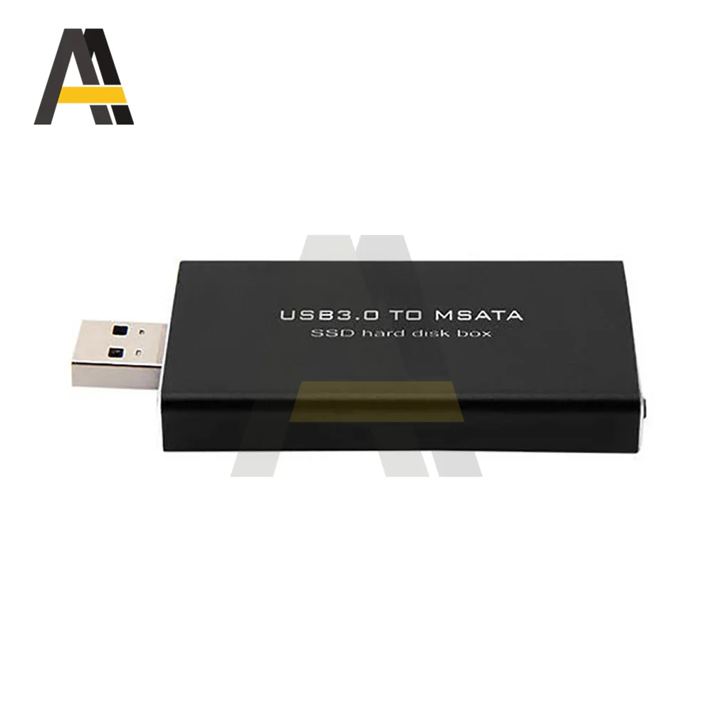 Custodia per disco rigido Mini SSD custodia per disco rigido adattatore da USB3.0 a mSATA scatola per disco rigido SSD HD esterno in lega di alluminio