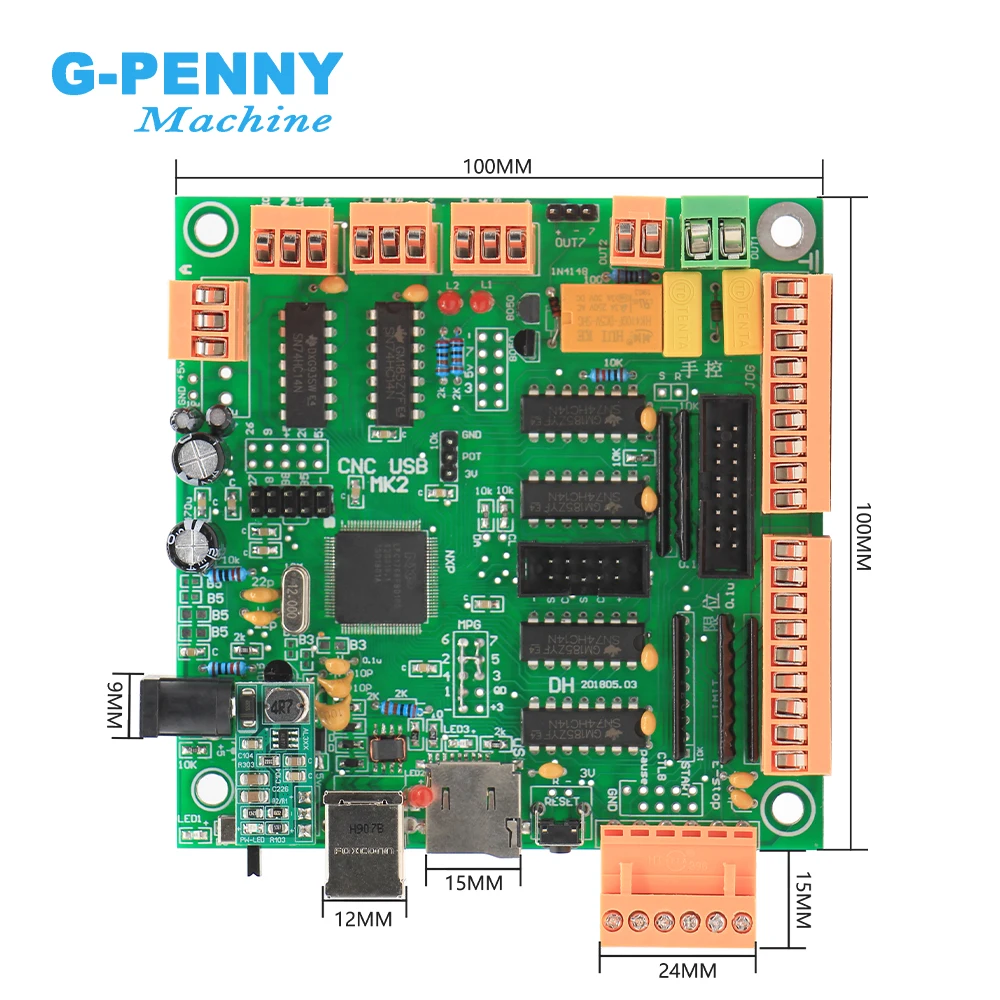 MK2 100Khz 4 axis controller board Instead of Mach3 4 axis interface CNC controller MK2 CNC USB board for Stepper motor / Servo