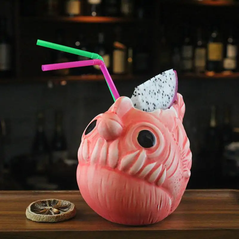 Creative Fish Tiki Cocktail Ceramics Mugs coffee mug Milk Tea office Cups Drinkware the Best birthday Gift for Friends