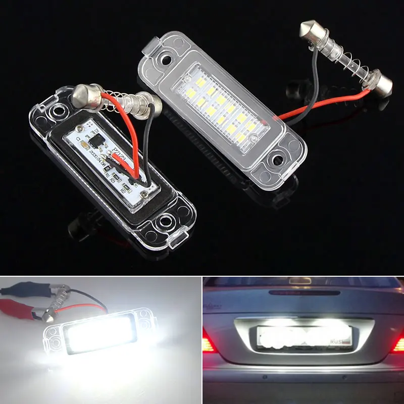 Фонарь для номерного знака Mercedes Benz W163 W164 X164 W251 V251 R GL ML 300 350 320 500 420 63 AMG, 2 шт., 12 В