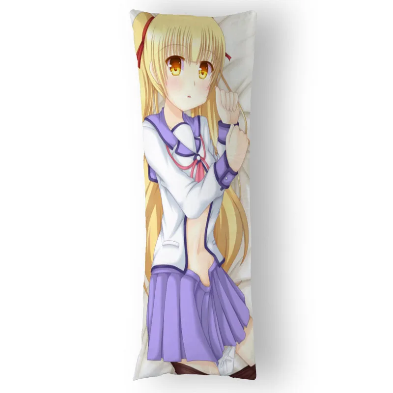 ¡Anime Angel Beats! Dakimakura-funda de almohada de cuerpo abrazable, personalizada, DIY, cojín, Otaku, disfraz de Cosplay Masculino