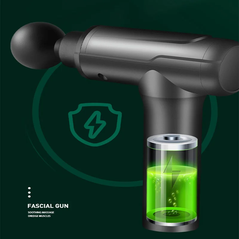 مجموعة تخفيف آلام العضلات مكونة من 6 قطع من رؤوس التدليك وعلاج الأنسجة العميقة وتمارين اللياقة البدنية ومسدس تدليك كهربائي #6