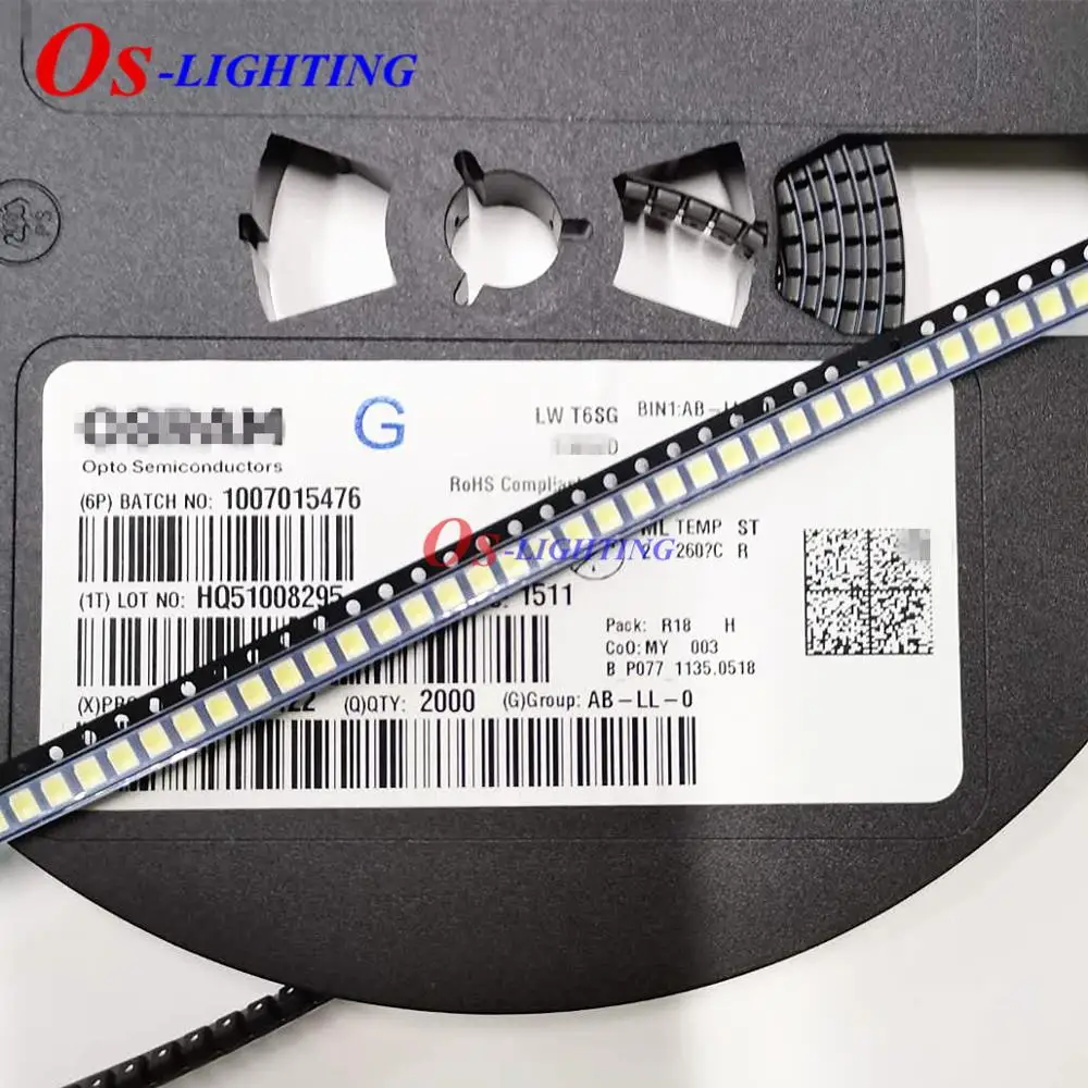 20PCS LW T6SG  LWT6SG 3528 WHITE SMD LED  5600K 20mA 3.3v 0.06w 710-2240mcd PLCC-2 LW T6SG-V2BA-JK0PM0-0-20-R18-Z LIGHT BEADS