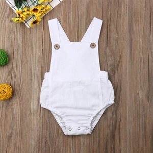 Atacado macacão de bebê recém-nascido menina menino roupas de verão casual bebê sem mangas macacões da criança playsuit uma peça 10 principais vendas roupas de bebe no atacado - №1