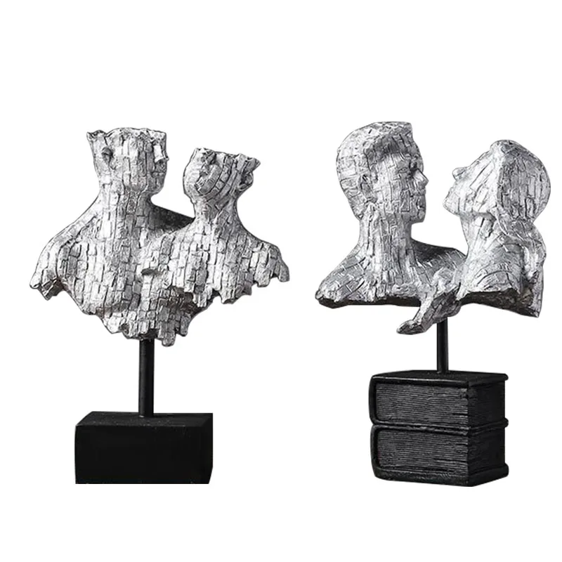 

Abstract Lover Character Sculpture Home Decoration Accessories Living Room Decoration Statue TV Cabinet Display Figurines Gifts