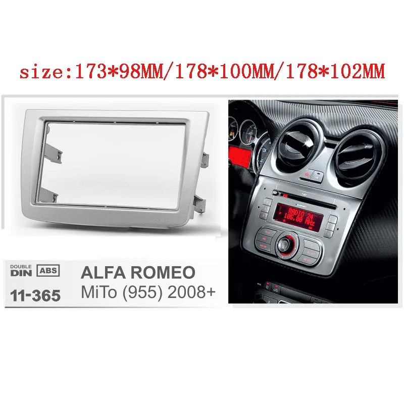 

2Din Car Radio Fasicas for ALFA ROMEO MiTo 2008- car Multimedia Frame Audio Panel Dash Refitting Trim Kit