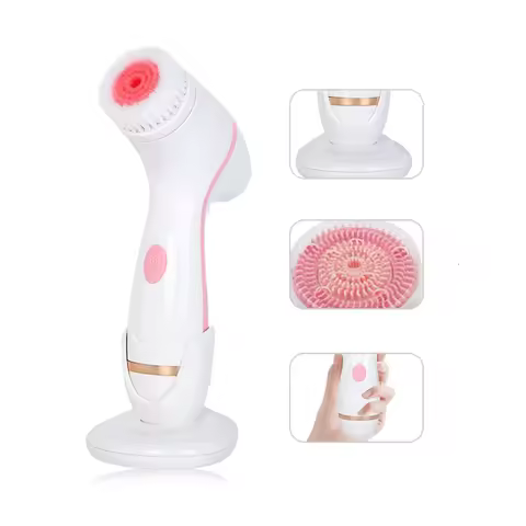 Sonic Rotating Cleansing Brush 3 In 1 Electric Cleansing Brush Galvanic Facial Spa System Deeply Clean and Remove Blackheads
