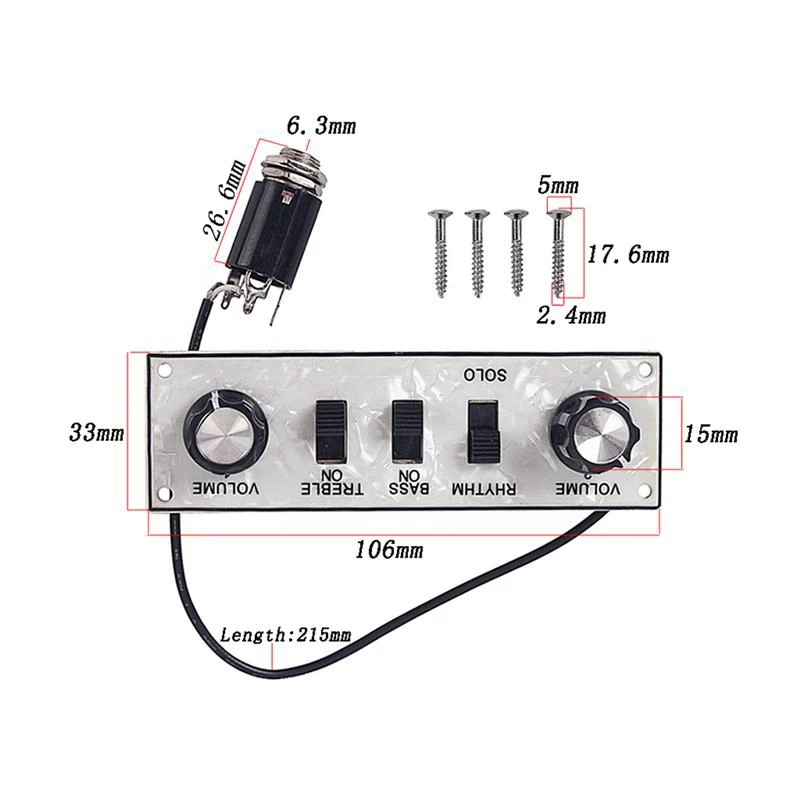 Violin Bass Guitar Control Line For Hofner Violin Bass Guitar BB2