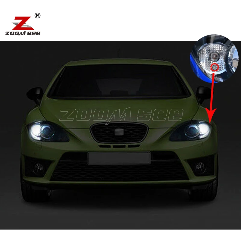 Canbus White LED Reverse bulb + Parking Position + Day DRL Daytime Running light for Seat Leon MK2 1P 1P1 Exterior lamp (05-12)