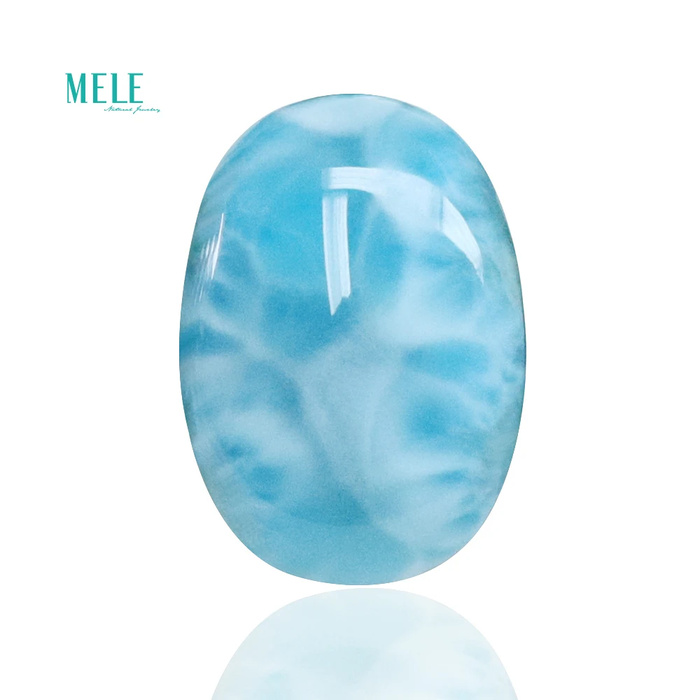 Natural Dominican galalima Larimar Sea Stone Oval 24.6* 35.7 * 9mm69 carat naked stone ring pendant with stone