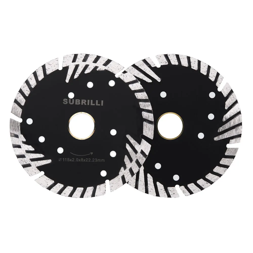 

4.5 Inch Diamond Cutting Wheel Turbo Tooth 2pieces For Granite Concrete Masonry 115mm Diamond Cutting Disc Circular Saw Blades