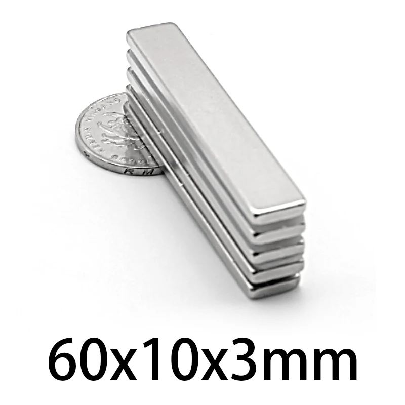 

5-100 pces 60x10x3mm n35 powerful magnetic 60*10*3mm 60x10x3mm ndfeb super strong neodymium magnets permanent magnet block