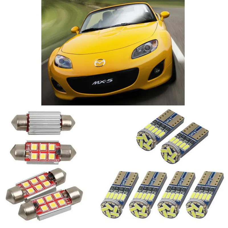 super bright Interior led Car lights For Mazda mx-5 mx5 mk2 nb cabrio mk3 nc cabrio bulbs for cars License Plate Light