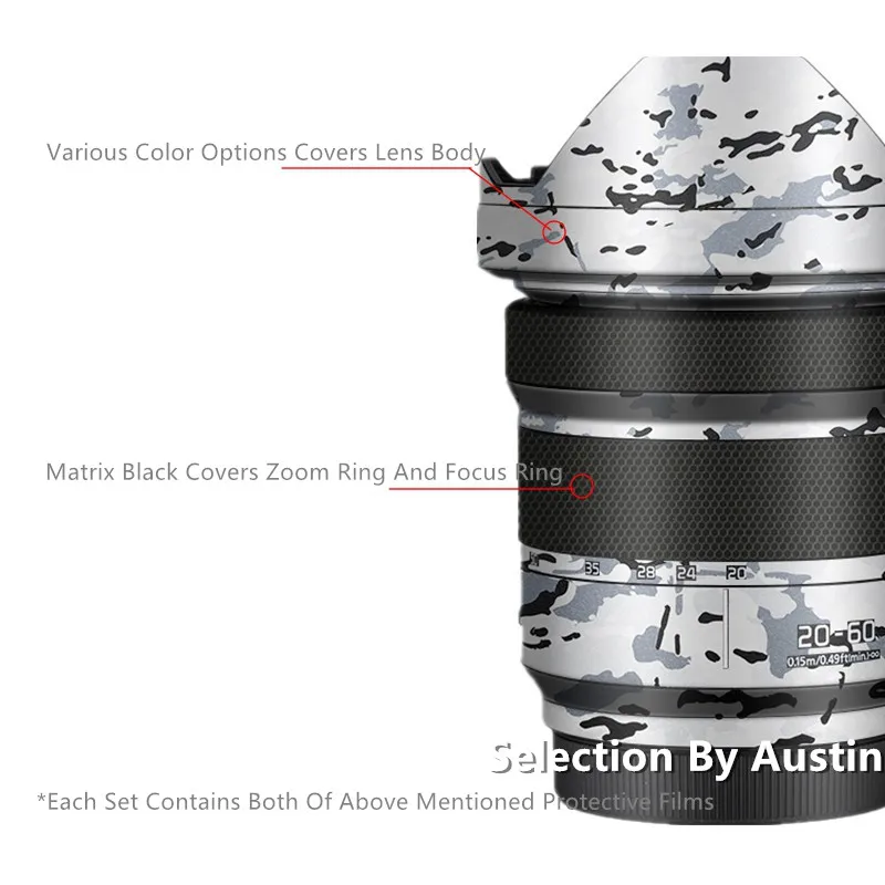 Protector antiarañazos para lente LUMIX S 20 60 F3.5-5.6, película adhesiva, cubierta de desgaste