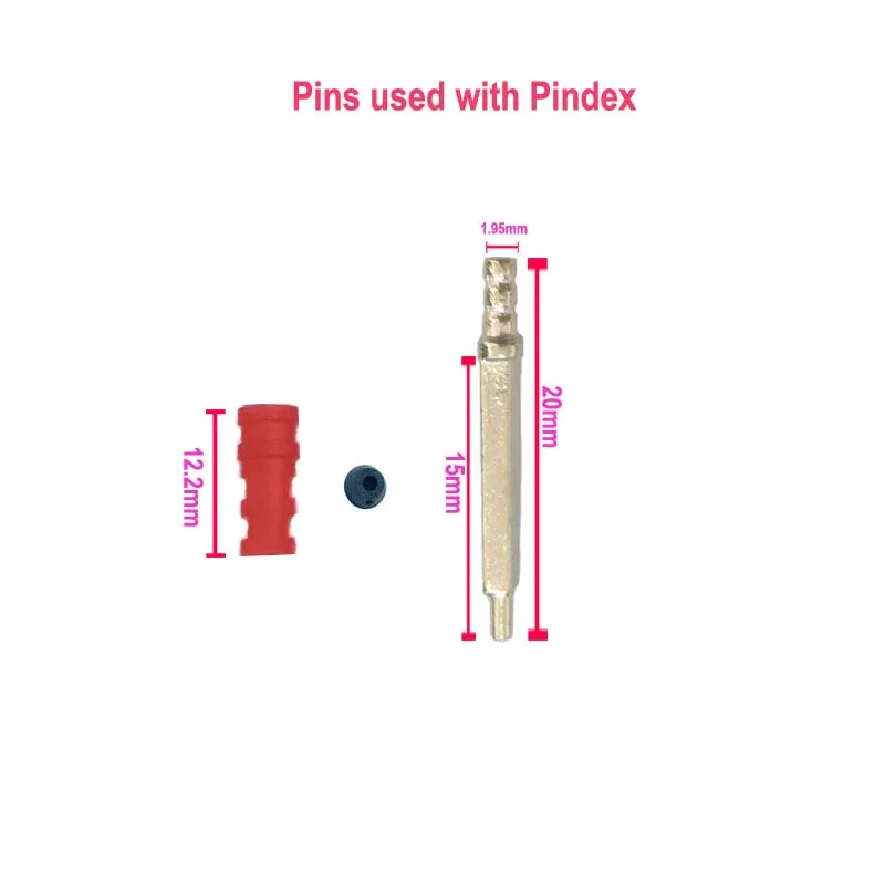 

1000 Sets Dental Laboratory Use Diamond Dowel Pin 20mm with Plastic Caps Use With Pindex Model Working