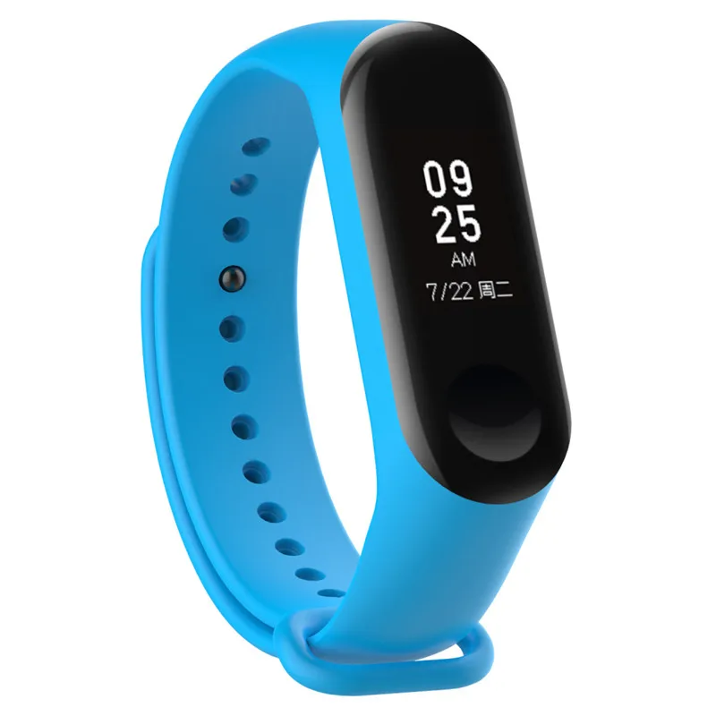 Pulseira de silicone para Xiaomi Mi Band, relógio esportivo, pulseira inteligente, Mi Band 3 4