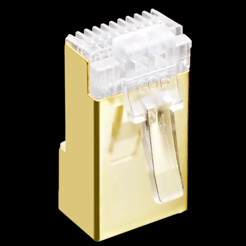 CNCOB RJ50 connectors Stranded 10P10C Network Cable Connector RJ48 Crystal Plug Modular 30 Pcs/Pack