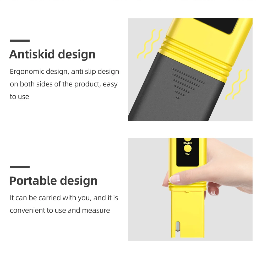 0.01 Digital PH Meter Tester untuk Kualitas Air, Makanan, Akuarium, Kolam Hidroponik Saku Ukuran PH Tester Layar LCD Besar