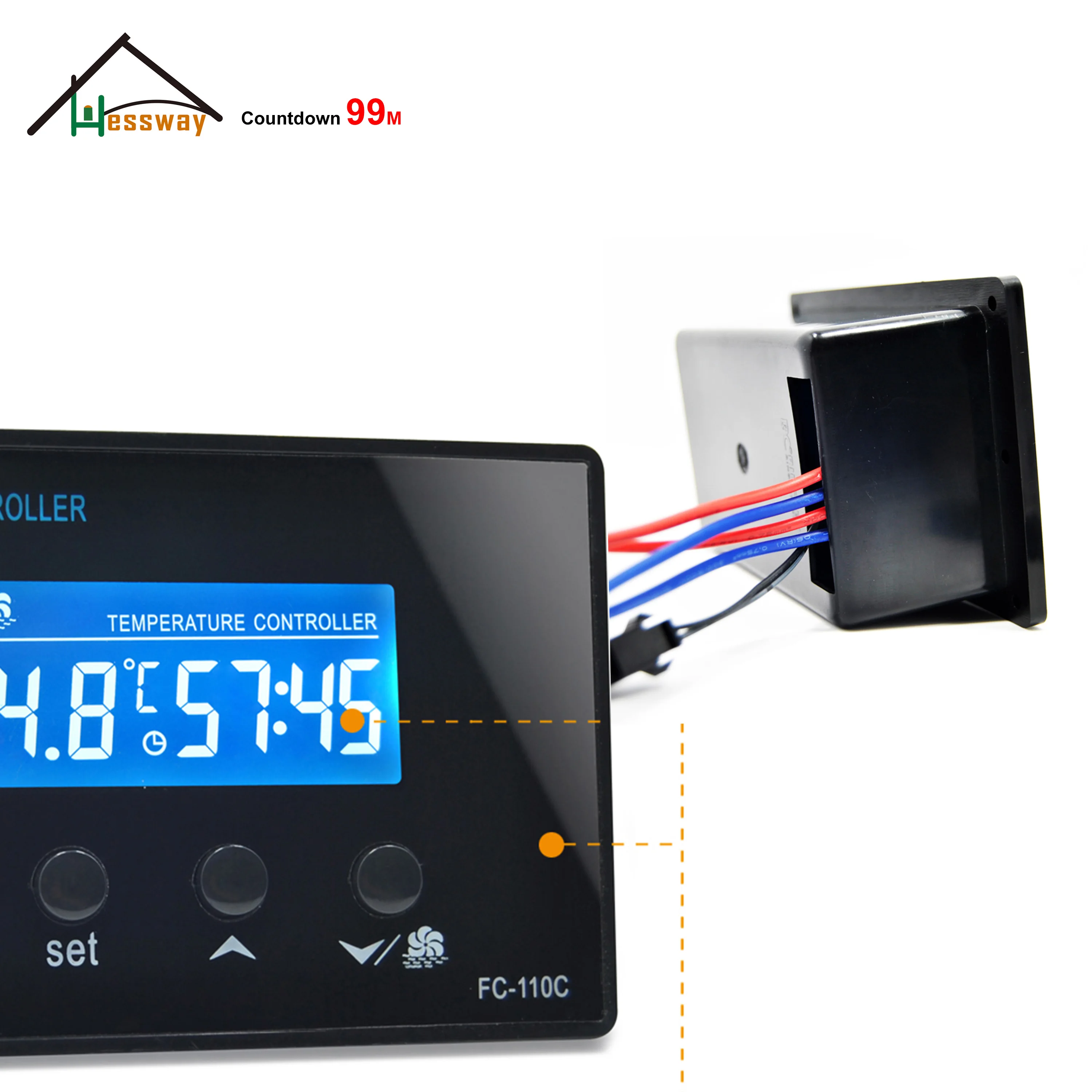 30A 10A Relay LCD Sauna Steam Room Control Panel With Timer