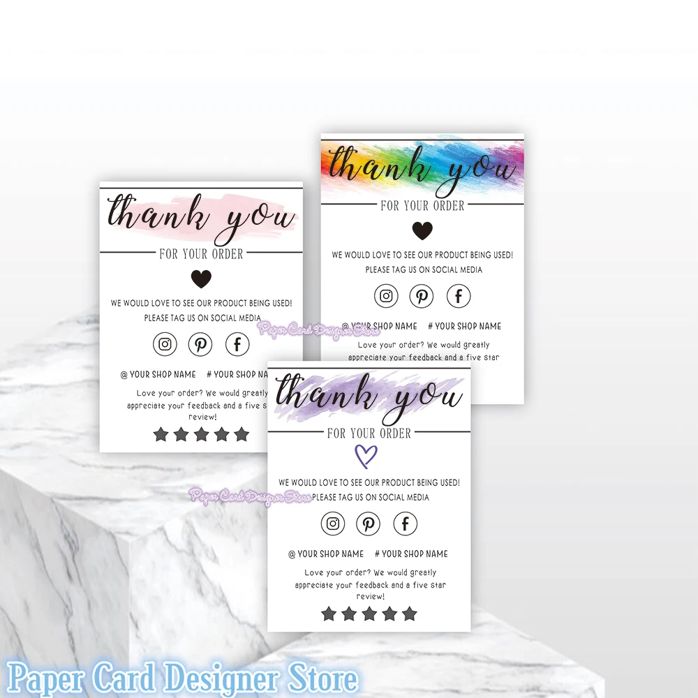 Small Business Thank You Card Template Simple Thank You Package Insert Modern Business Thank You Card Thank You For Your Purchas