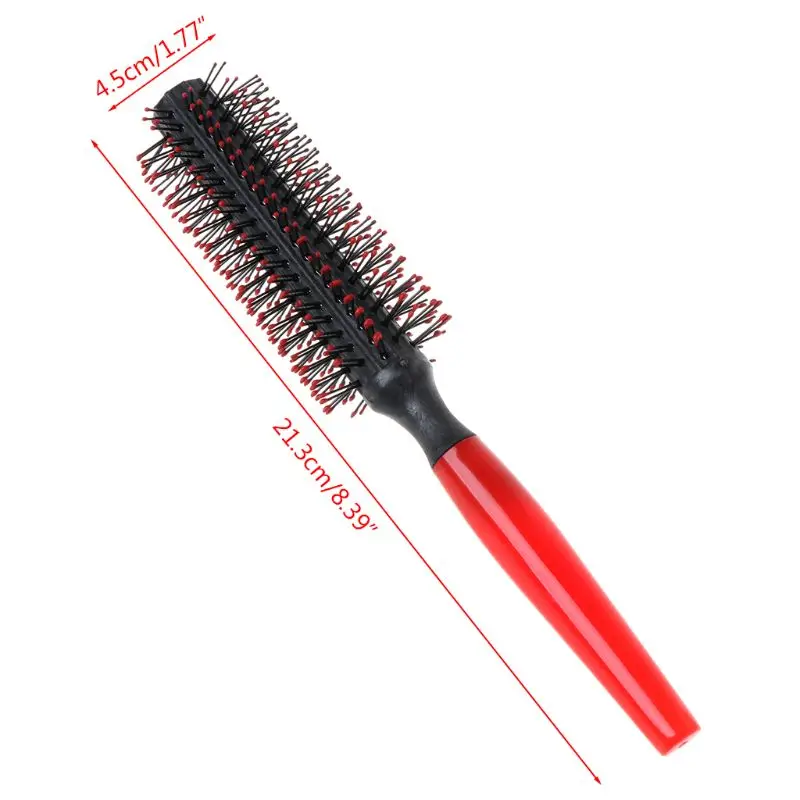 Feminino meninas rolo plástico redondo pente cabelo encaracolado cilindro pêra flor redonda cabeleireiro massageador escova salão beleza ferramenta dropship