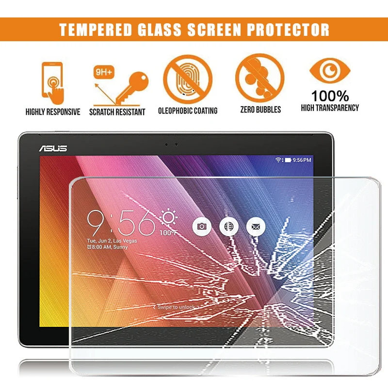 For Asus ZenPad 10 Z300 Z300C Z300CL Z300CG Z300CNL Z300CNG Tablet Tempered Glass Screen Protector Scratch Resistant Film Cover