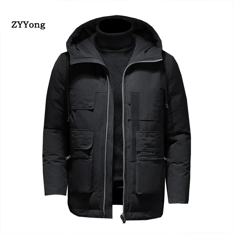 Winter 2020 Parka Men Windbreak Thick Warm Windproof Coats Male Hooded Jackets Men\'s Winter Black Jackets Size M-4XL