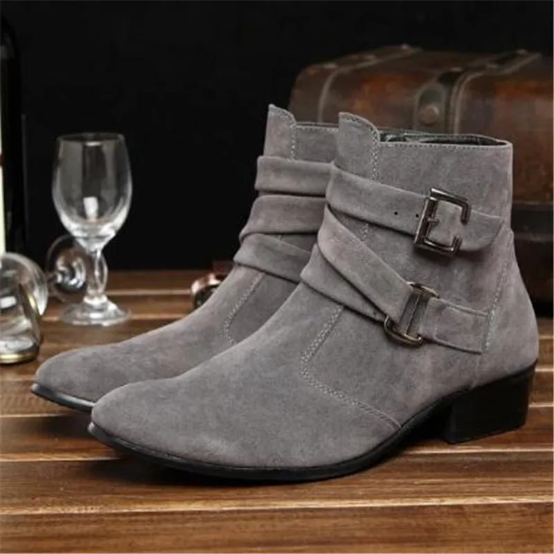 Men Boots Fashion Microfiber Leather Fur Boots Winter Nubuck Leather Warm Men Shoes Outdoor boots